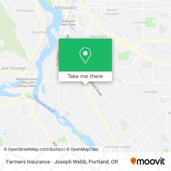 Farmers Insurance - Joseph Webb map