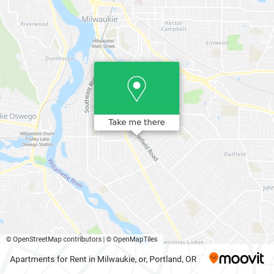 Mapa de Apartments for Rent in Milwaukie, or