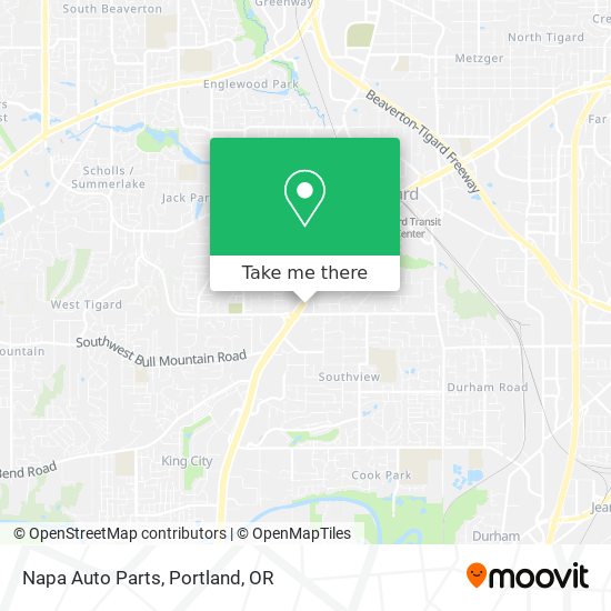 Mapa de Napa Auto Parts