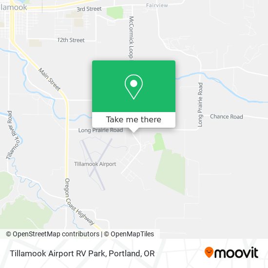 Tillamook Airport RV Park map