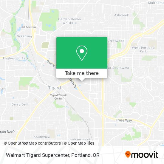 Mapa de Walmart Tigard Supercenter