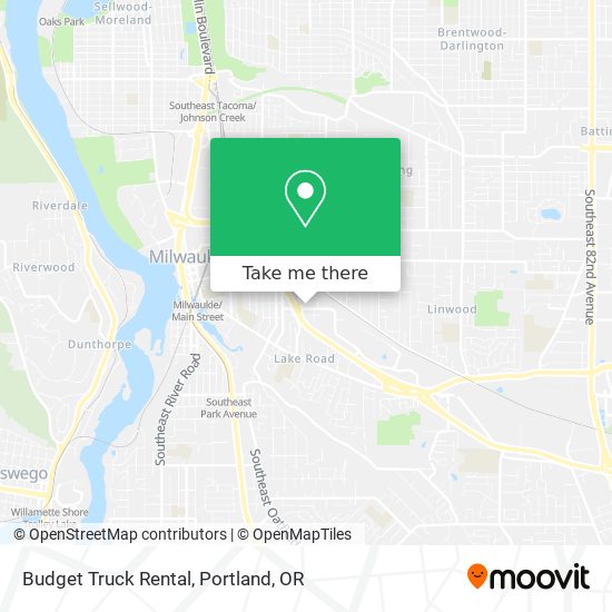 Budget Truck Rental map