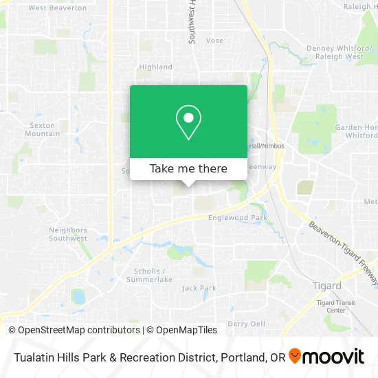 Tualatin Hills Park & Recreation District map