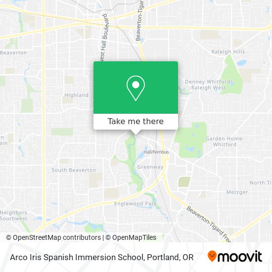 Mapa de Arco Iris Spanish Immersion School