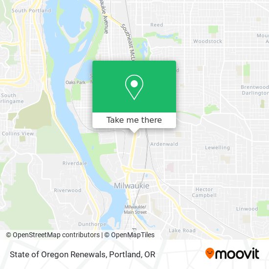 State of Oregon Renewals map