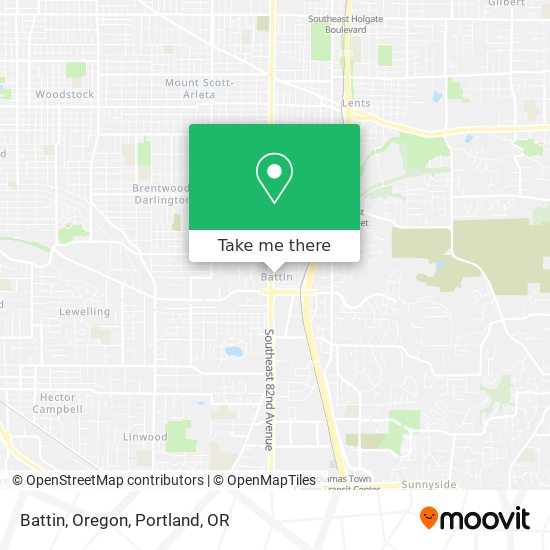 Mapa de Battin, Oregon