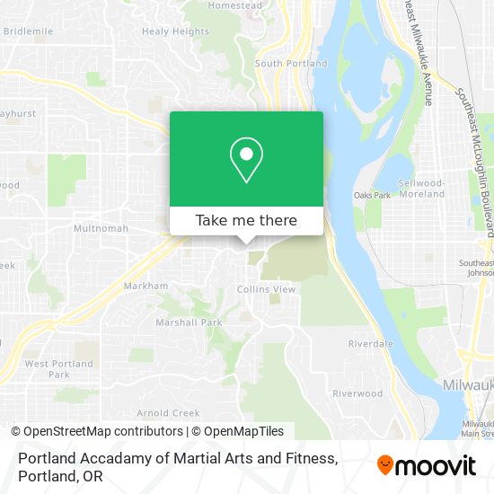 Mapa de Portland Accadamy of Martial Arts and Fitness