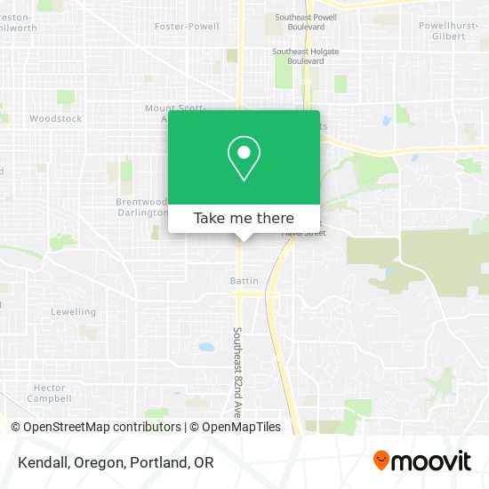 Mapa de Kendall, Oregon