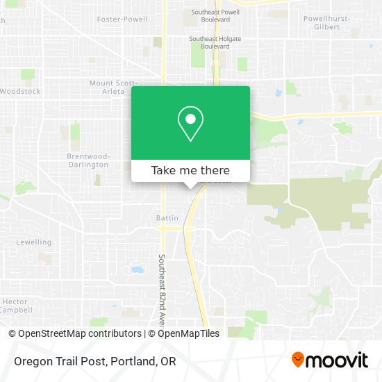Mapa de Oregon Trail Post