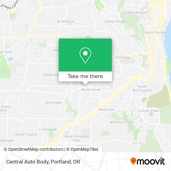 Central Auto Body map