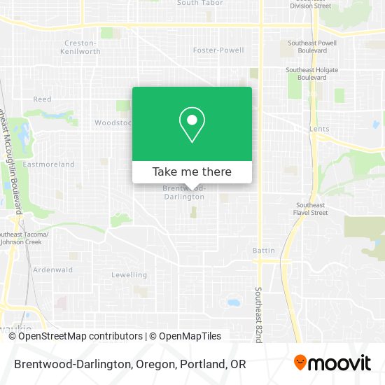 Brentwood-Darlington, Oregon map