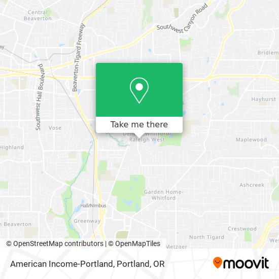 American Income-Portland map