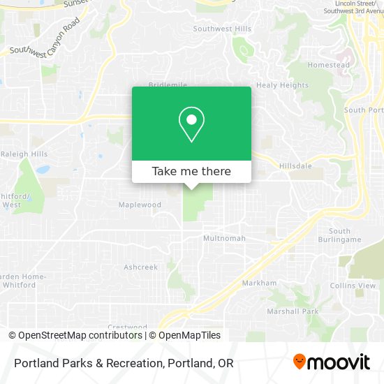 Portland Parks & Recreation map