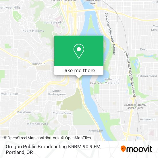 Oregon Public Broadcasting KRBM 90.9 FM map