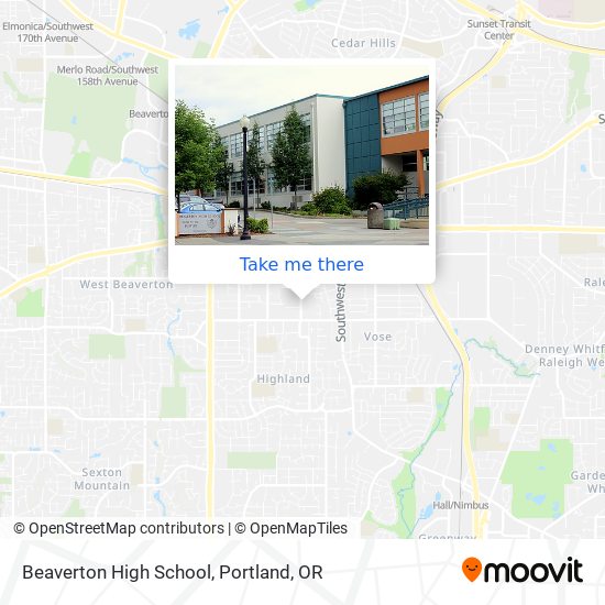 Beaverton High School map