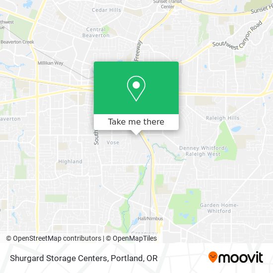 Shurgard Storage Centers map