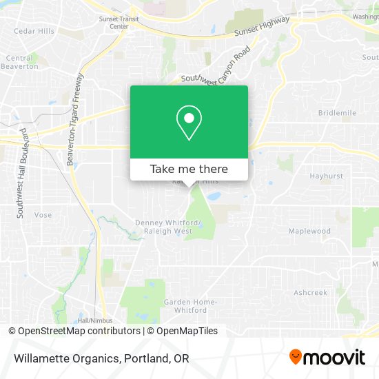 Willamette Organics map