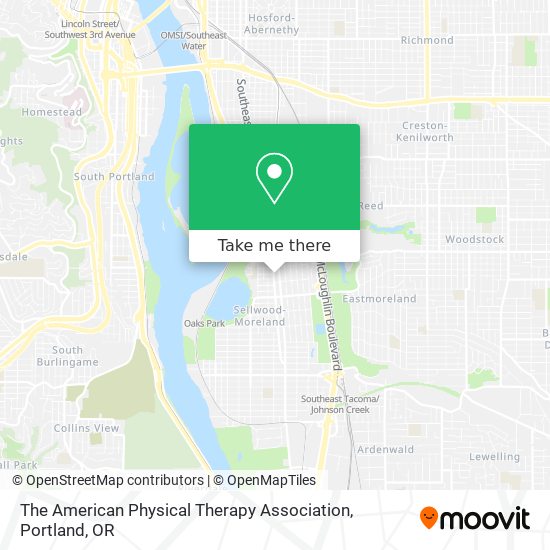 The American Physical Therapy Association map