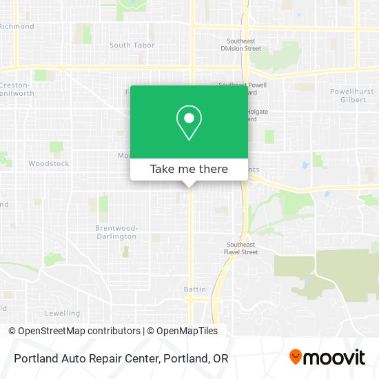 Mapa de Portland Auto Repair Center