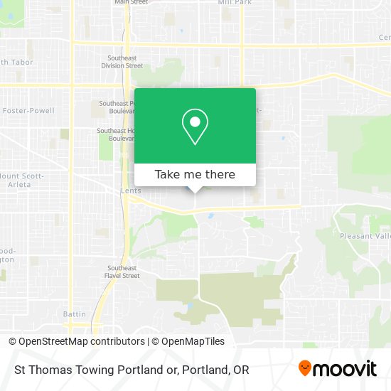 St Thomas Towing Portland or map