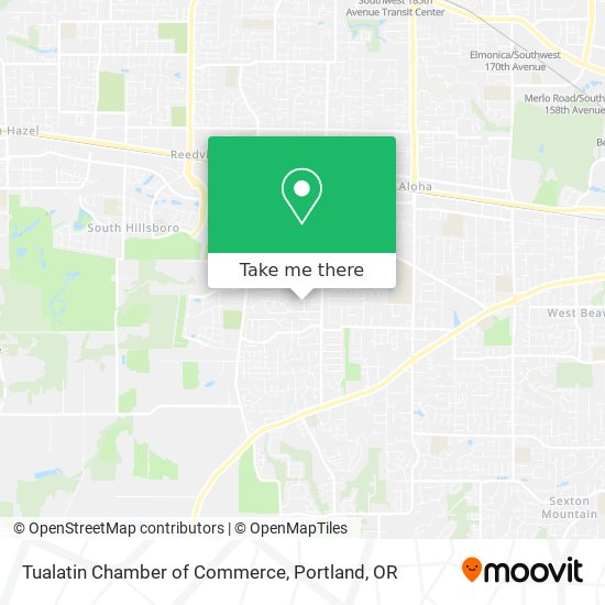 Tualatin Chamber of Commerce map