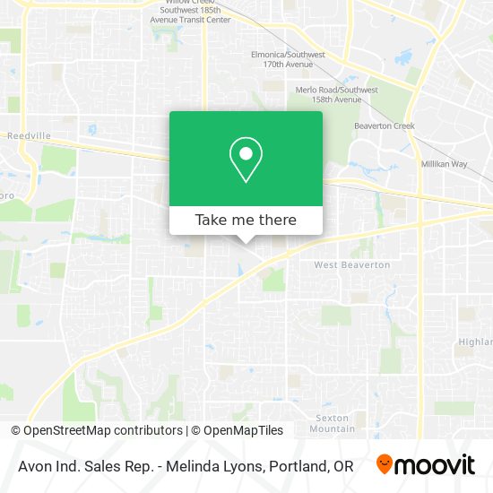 Avon Ind. Sales Rep. - Melinda Lyons map