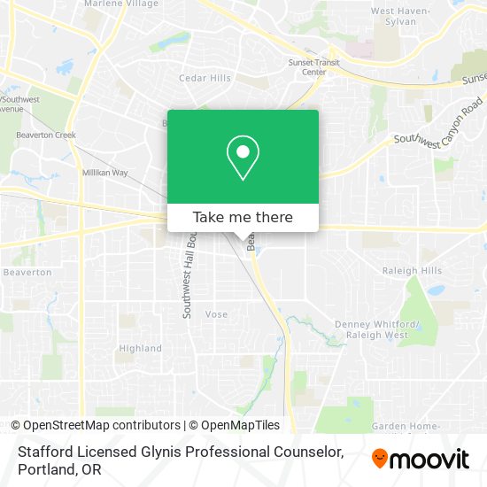 Mapa de Stafford Licensed Glynis Professional Counselor