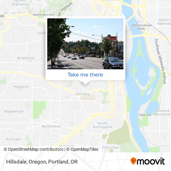 Mapa de Hillsdale, Oregon