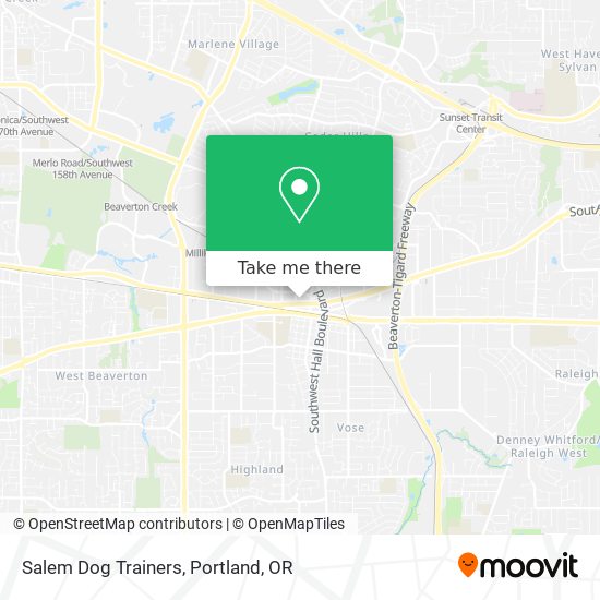 Salem Dog Trainers map