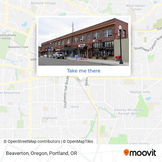 Beaverton, Oregon map