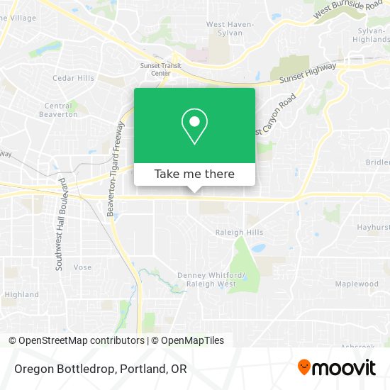 Mapa de Oregon Bottledrop