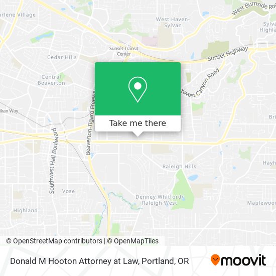 Donald M Hooton Attorney at Law map