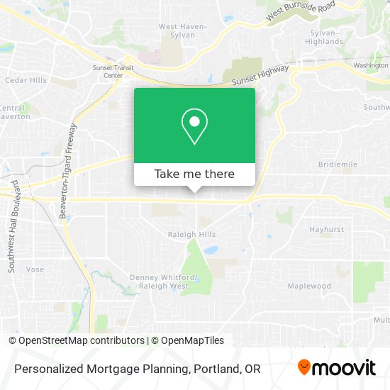 Personalized Mortgage Planning map