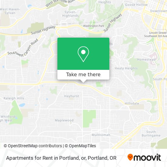 Mapa de Apartments for Rent in Portland, or