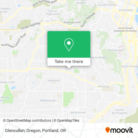 Mapa de Glencullen, Oregon