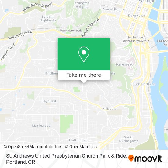 St. Andrews United Presbyterian Church Park & Ride map