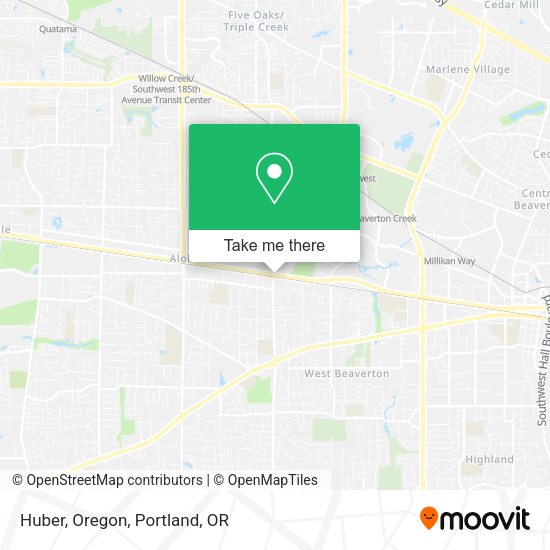 Mapa de Huber, Oregon
