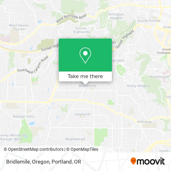 Bridlemile, Oregon map