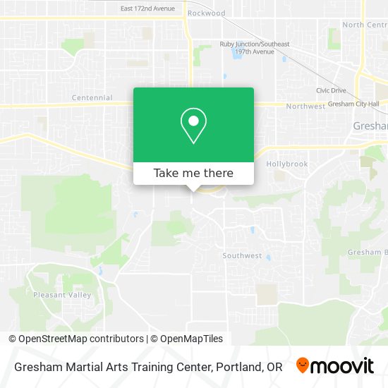 Gresham Martial Arts Training Center map