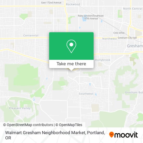 Walmart Gresham Neighborhood Market map