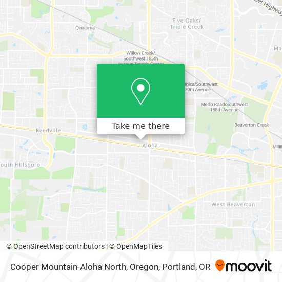 Cooper Mountain-Aloha North, Oregon map