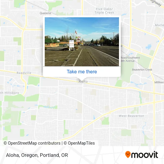 Aloha, Oregon map
