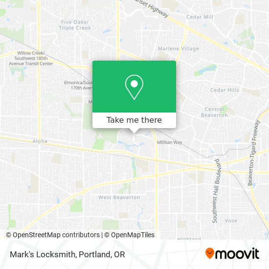 Mark's Locksmith map