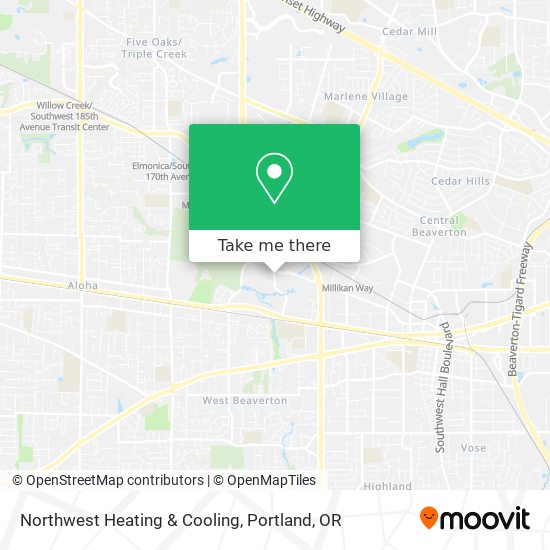 Northwest Heating & Cooling map