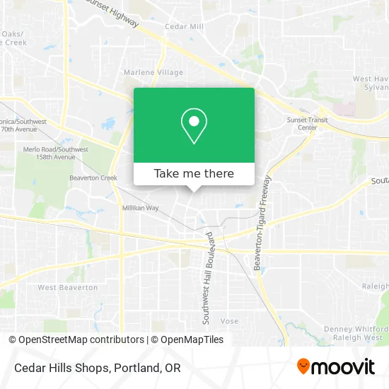 Cedar Hills Shops map