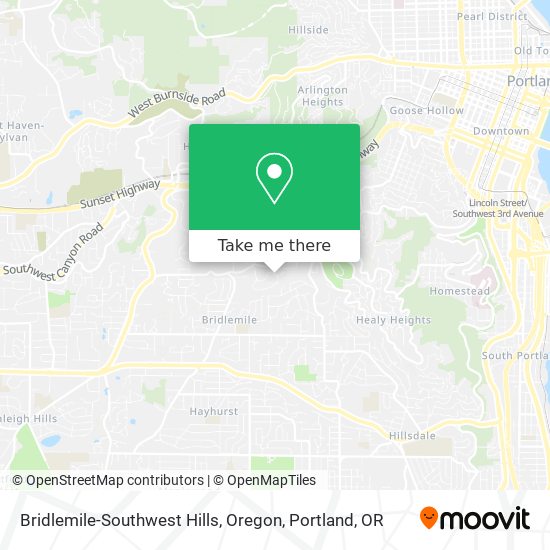 Mapa de Bridlemile-Southwest Hills, Oregon
