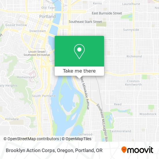 Brooklyn Action Corps, Oregon map