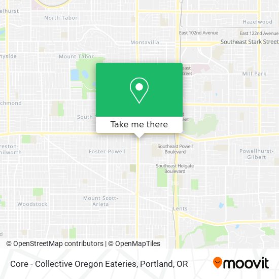 Mapa de Core - Collective Oregon Eateries