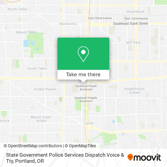 State Government Police Services Dispatch Voice & Tty map