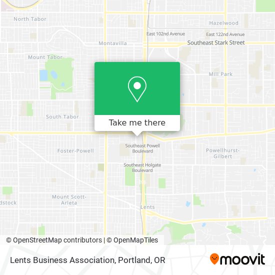 Lents Business Association map